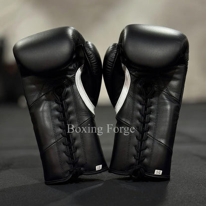 No Boxing No Life Metallic Training Gloves, Premium Genuine Leather Custom Color Sparring Gear