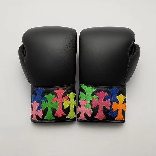 Pro Crucifix Boxing Gloves — multi-color Leather  Cross Wrist Design | Custom Build | Boxing Forge