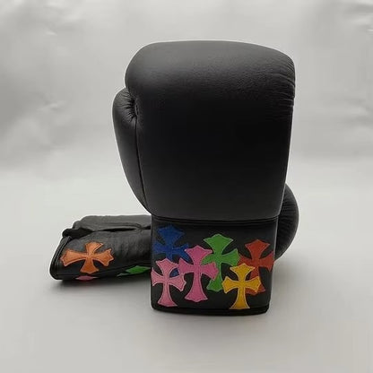 Pro Crucifix Boxing Gloves — multi-color Leather  Cross Wrist Design | Custom Build | Boxing Forge