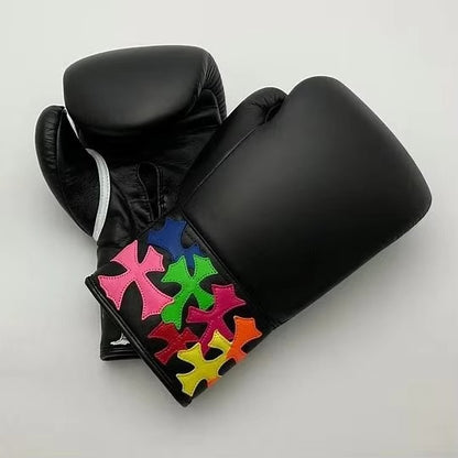Pro Crucifix Boxing Gloves — multi-color Leather  Cross Wrist Design | Custom Build | Boxing Forge