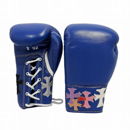 Pro Crucifix Boxing Gloves — multi-color Leather  Cross Wrist Design | Custom Build | Boxing Forge