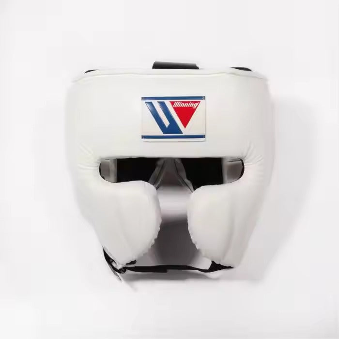 Boxing Forge Pure White Elite Boxing Set | White Leather Gloves, Headgear & Groin Guard | Pro Training & Sparring Kit