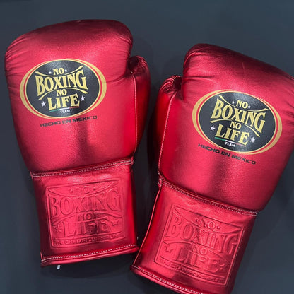 No Boxing No Life Training Gloves, Premium Cowhide Leather Professional Sparring and Fight Gear