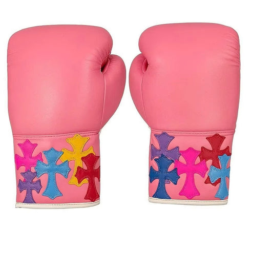 Pro Crucifix Boxing Gloves — multi-color Leather  Cross Wrist Design | Custom Build | Boxing Forge