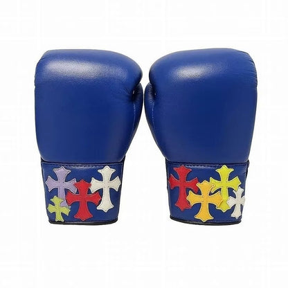 Pro Crucifix Boxing Gloves — multi-color Leather  Cross Wrist Design | Custom Build | Boxing Forge