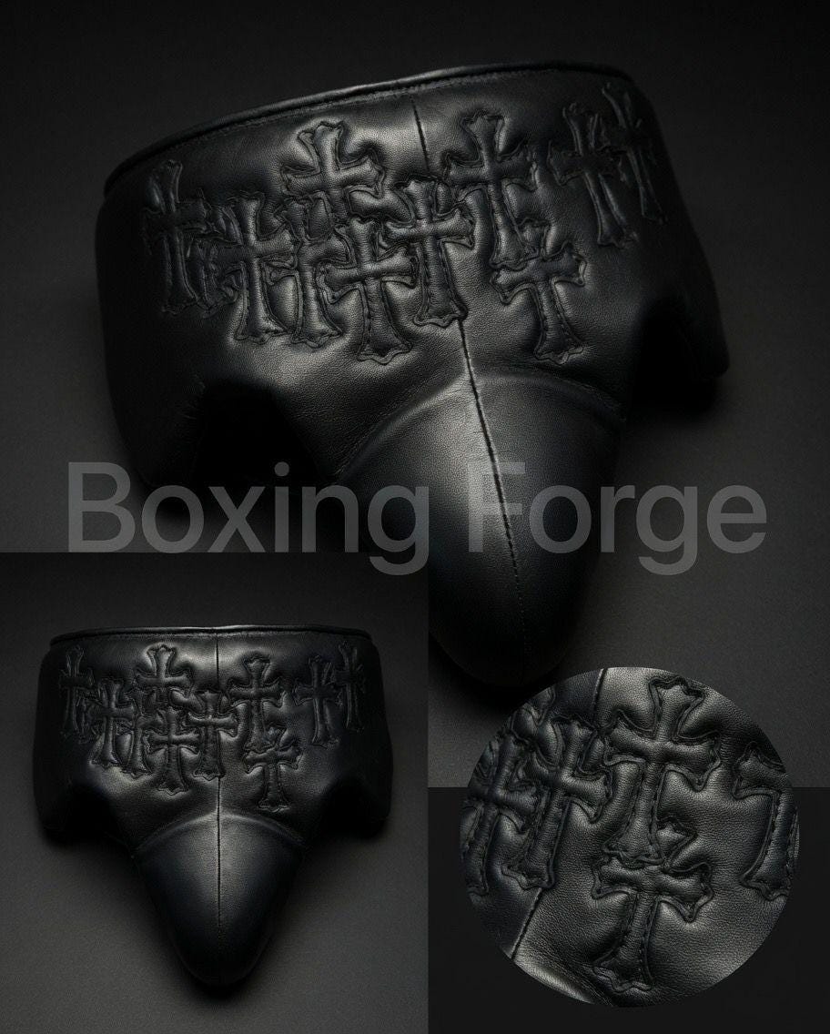 Black cow hide Leather Boxing Headgear & Gloves Set – MMA Sparring Gear, Handcrafted Boxing Forge Training Kit with free shipping and name