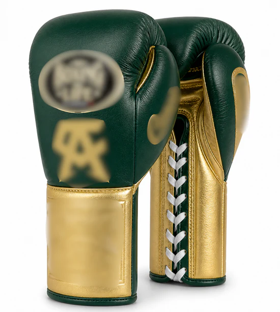 Mexican Style Lace-Up Boxing Gloves — White Blue Red Metallic  Leather | 8oz to 16oz | OEM Custom