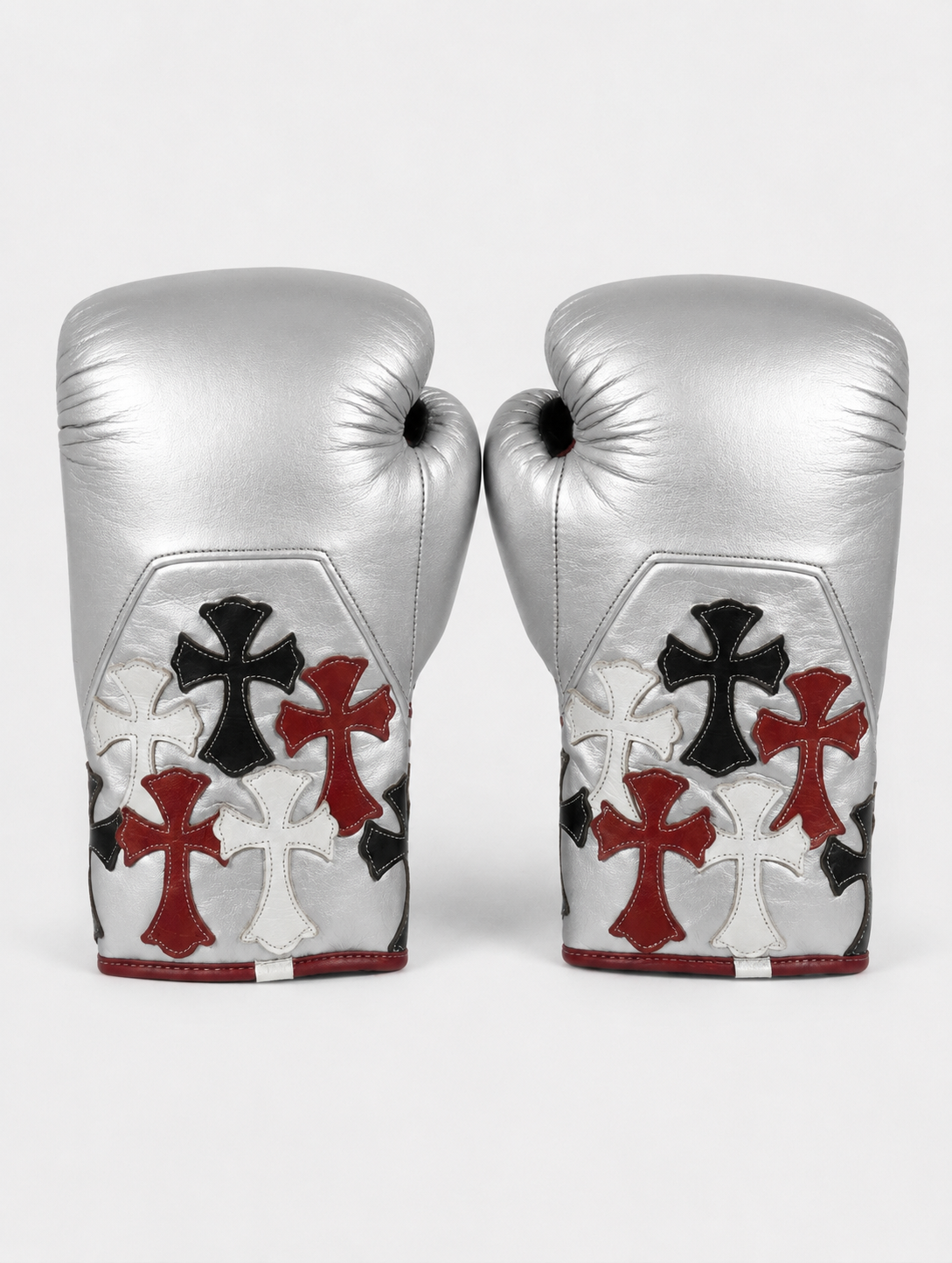 Multicolor Cross Boxing Gloves – Premium Leather | Free Shipping