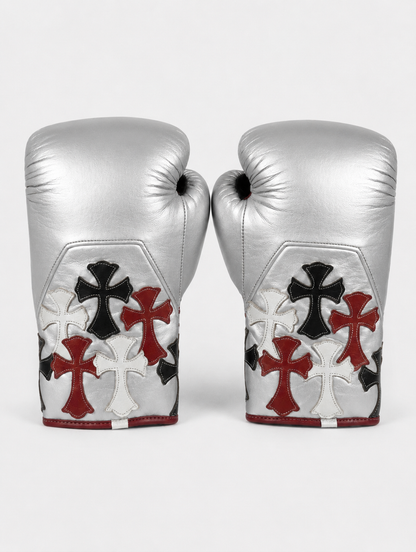Multicolor Cross Boxing Gloves – Premium Leather | Free Shipping