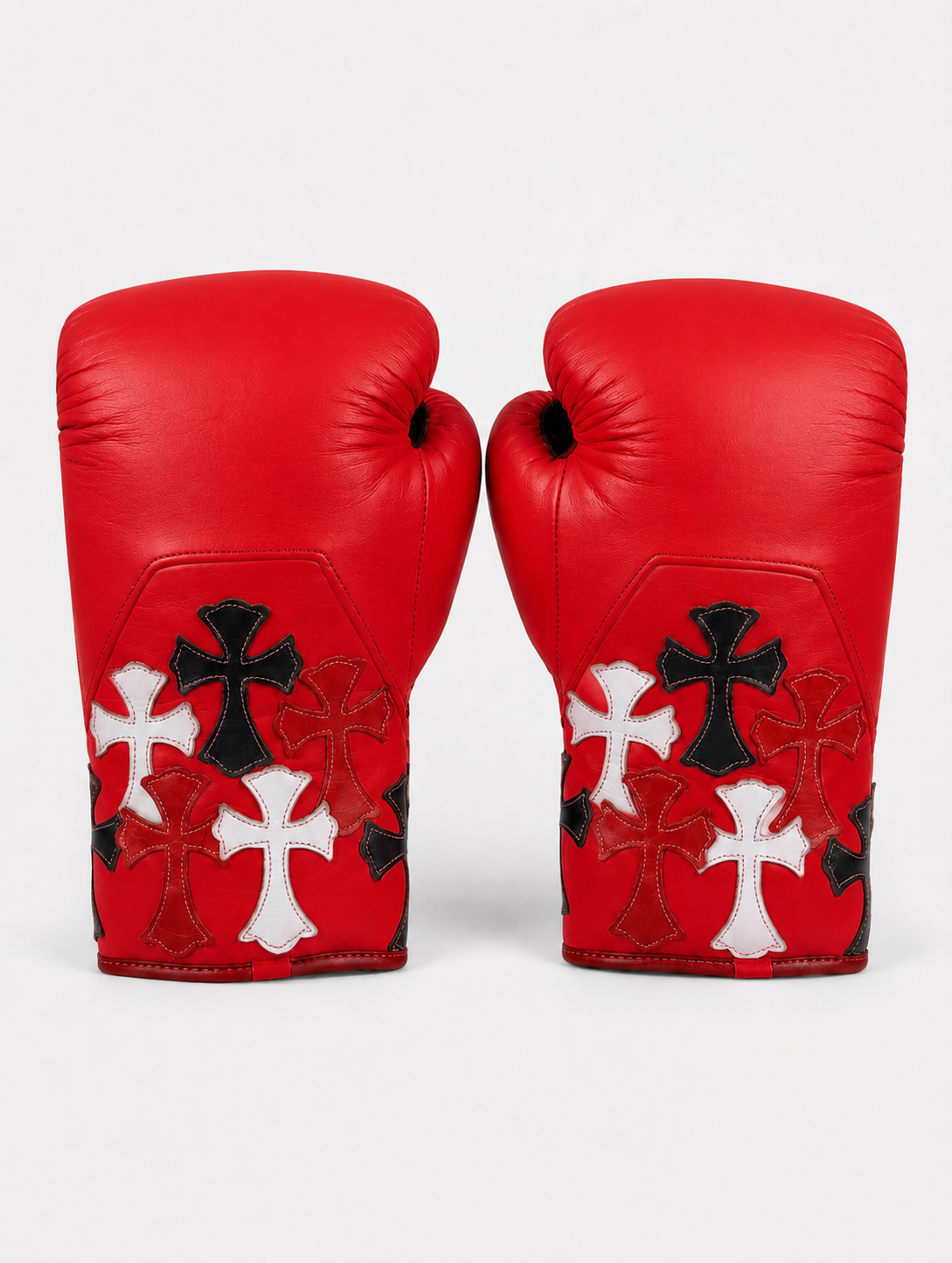 Multicolor Cross Boxing Gloves – Premium Leather | Free Shipping