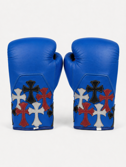 Multicolor Cross Boxing Gloves – Premium Leather | Free Shipping