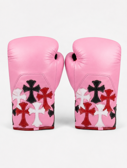 Multicolor Cross Boxing Gloves – Premium Leather | Free Shipping