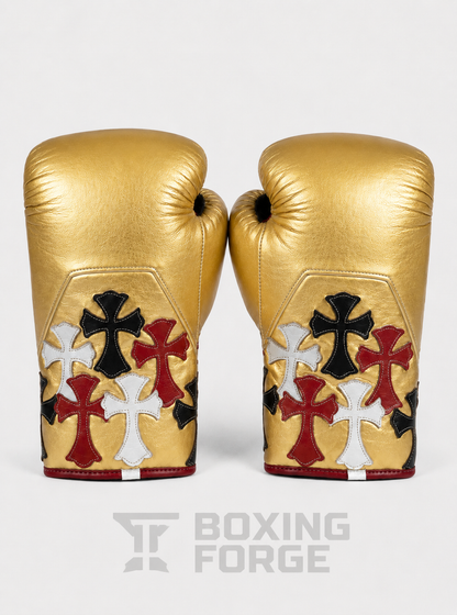 Multicolor Cross Boxing Gloves – Premium Leather | Free Shipping