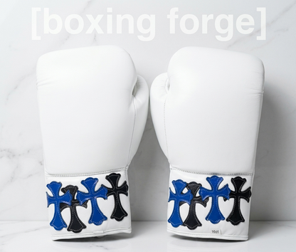 Pro Crucifix Boxing Gloves — multi-color Leather  Cross Wrist Design | Custom Build | Boxing Forge