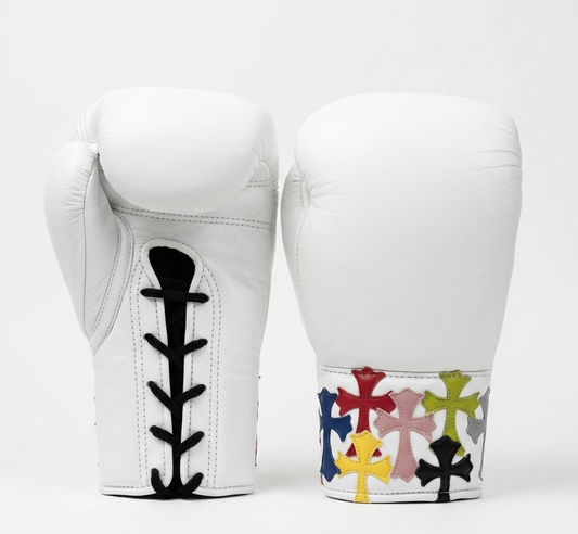 Pro Crucifix Boxing Gloves — multi-color Leather Cross Wrist Design | Custom Build | Boxing Forge