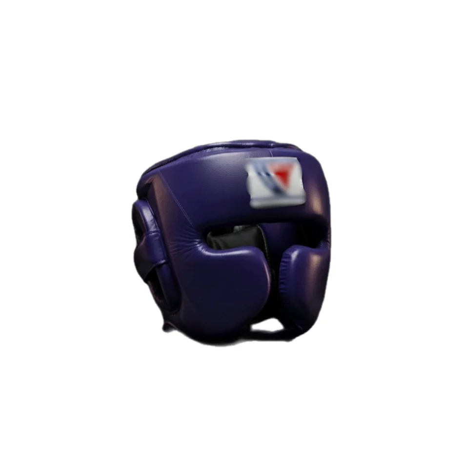 Full Face Boxing Head Guard — Red Leather | Cheek Protector  | Sparring & Training | S M L XL | Boxing Forge