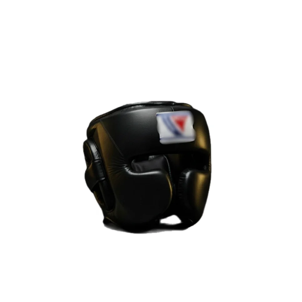 Full Face Boxing Head Guard — Red Leather | Cheek Protector  | Sparring & Training | S M L XL | Boxing Forge