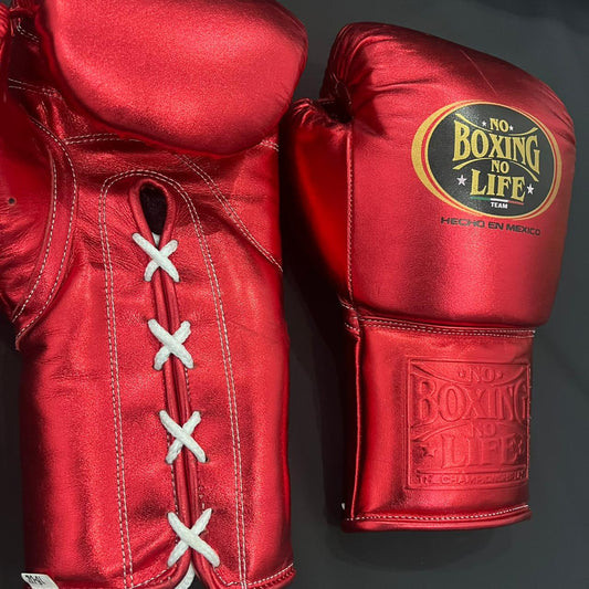 Boxing Forge Royal Metallic Boxing Gloves | RED Championship Line | Lace-up Training & Sparring Gloves