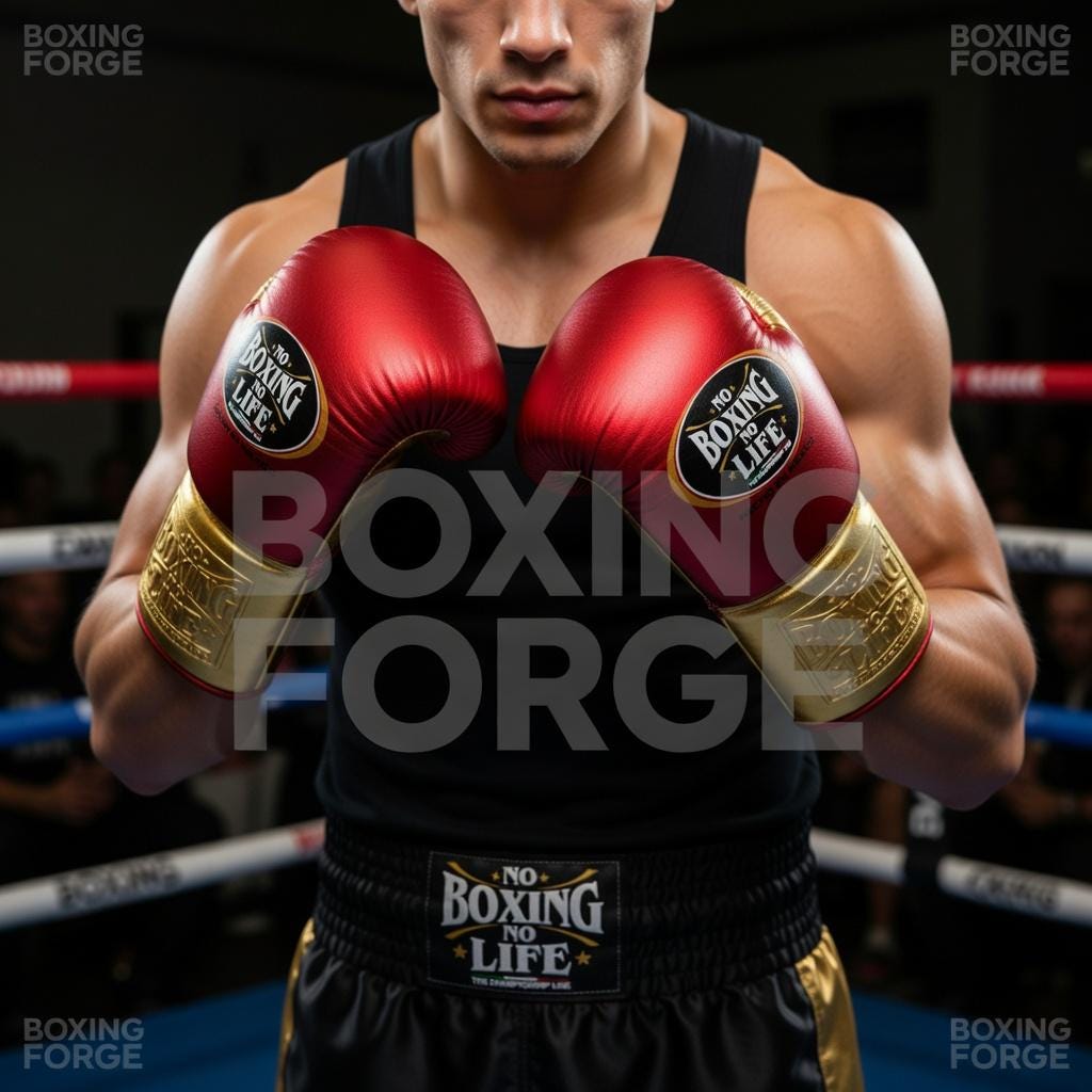Red & Gold Boxing Gloves – Premium Leather Fight Gloves – Luxury Training  Sparring Gear – Pro Style Boxing Equipment