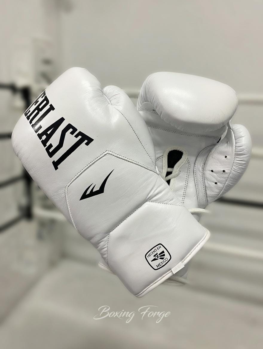 Everlast Powerlock Pro Training Gloves, Premium Leather Protective Sparring and Heavy Bag Gear