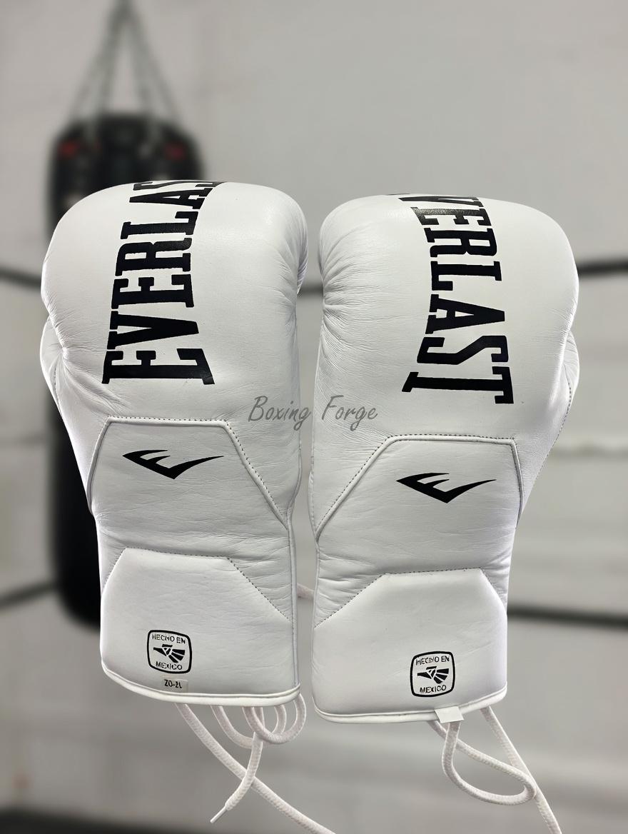 Everlast Powerlock Pro Training Gloves, Premium Leather Protective Sparring and Heavy Bag Gear