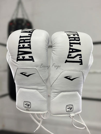 Everlast Powerlock Pro Training Gloves, Premium Leather Protective Sparring and Heavy Bag Gear