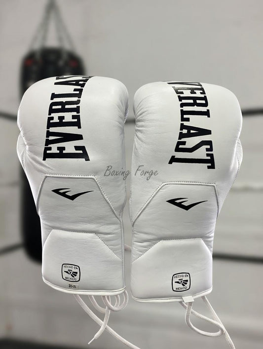 Everlast Powerlock Pro Training Gloves, Premium Leather Protective Sparring and Heavy Bag Gear