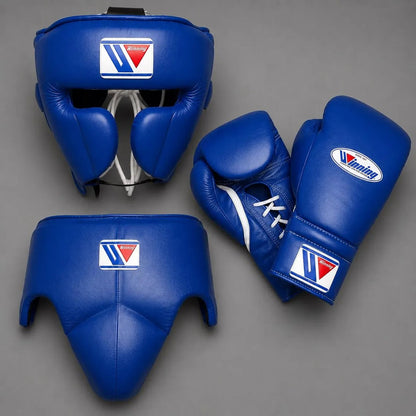 Boxing Forge Pure White Elite Boxing Set | White Leather Gloves, Headgear & Groin Guard | Pro Training & Sparring Kit