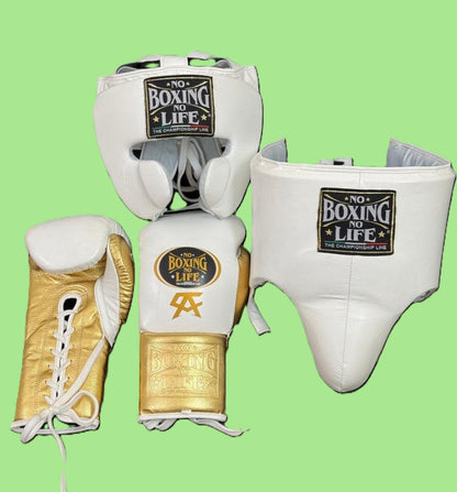 No Boxing No Life Leather Training Gloves, Head Protection, Groin Guard, punching bag, mma gloves, winning boxing gloves