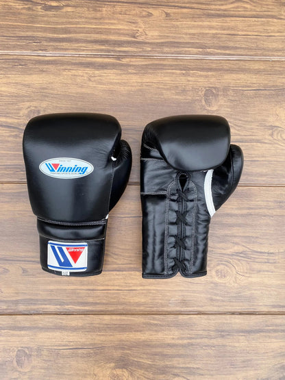 Winning Black Boxing Set – Premium Boxing Gloves, Headgear & Training Equipment