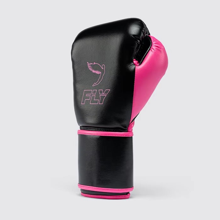 Premium Black/Pink Boxing Gloves – Professional Training & Sparring Gloves