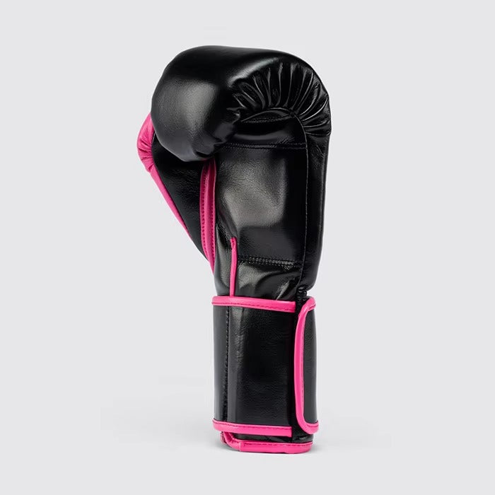 Premium Black/Pink Boxing Gloves – Professional Training & Sparring Gloves
