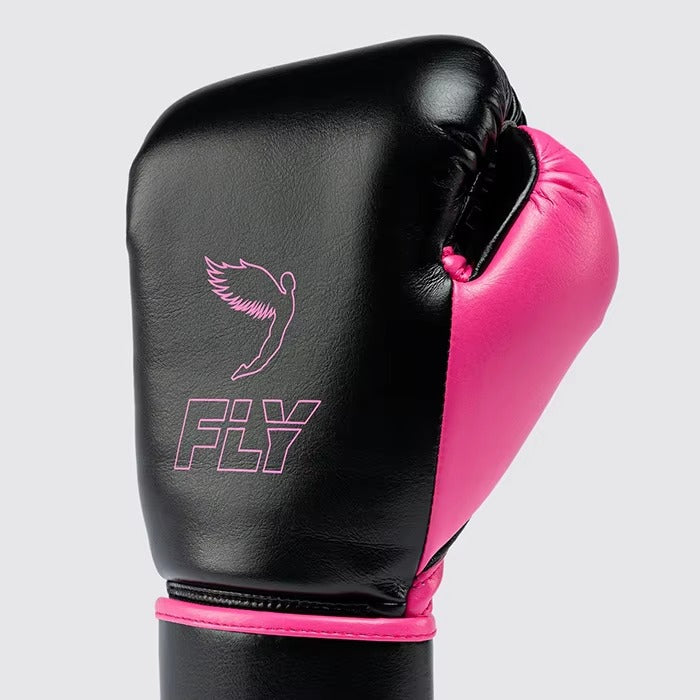 Premium Black/Pink Boxing Gloves – Professional Training & Sparring Gloves