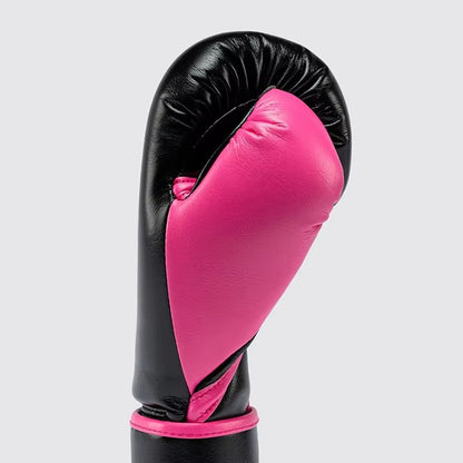 Premium Black/Pink Boxing Gloves – Professional Training & Sparring Gloves