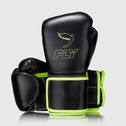 Premium Black/Green Boxing Gloves – Professional Training & Sparring Gloves