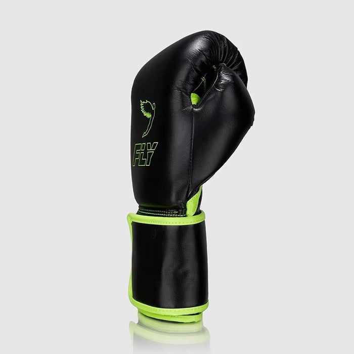 Premium Black/Green Boxing Gloves – Professional Training & Sparring Gloves