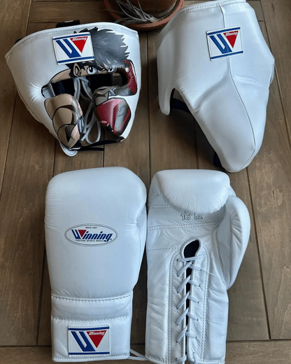 Winning Stylish Boxing Set | Lace-Up Gloves, Headgear & Groin Guard