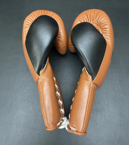 NBNL Boxing Gloves – Dark Brown & Black | Premium Training and Sparring Gloves