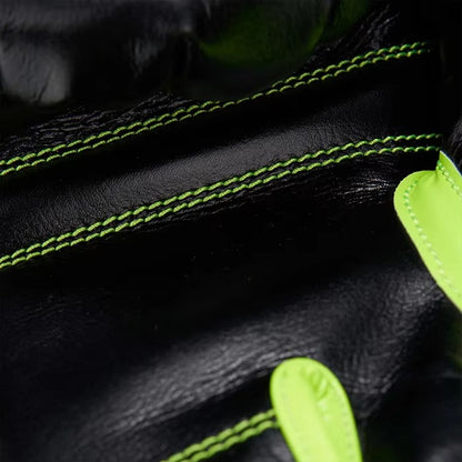 Premium Black/Green Boxing Gloves – Professional Training & Sparring Gloves