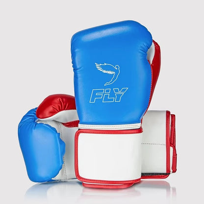Premium Blue/White Boxing Gloves – Professional Training & Sparring Gloves
