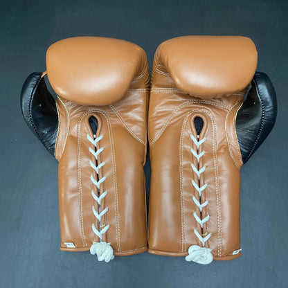 NBNL Boxing Gloves – Dark Brown & Black | Premium Training and Sparring Gloves