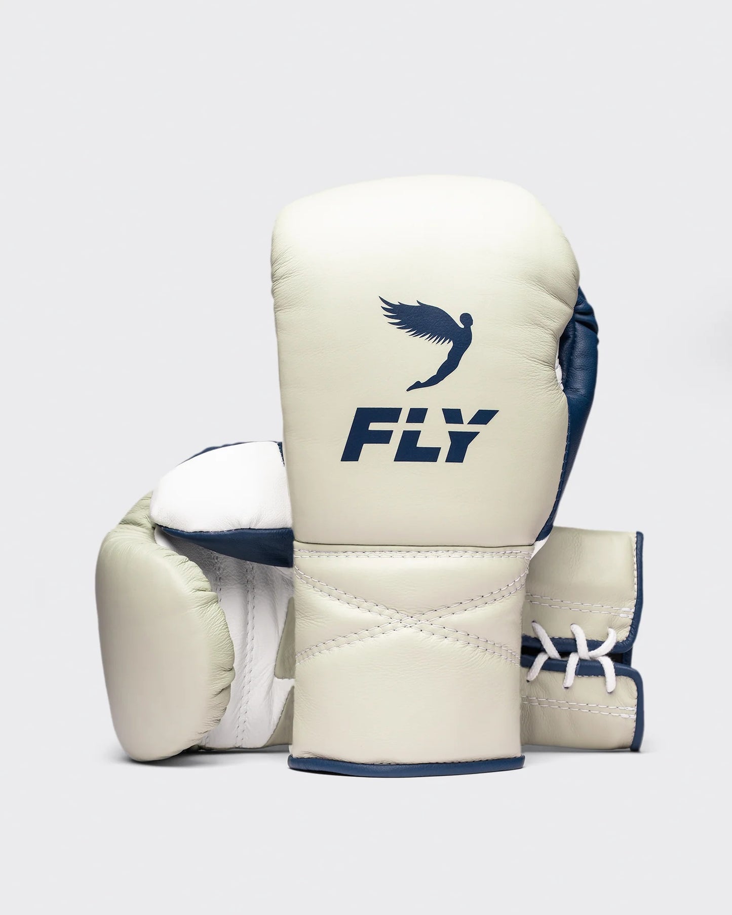 Premium White/Blue Boxing Gloves – Professional Training & Sparring Gloves