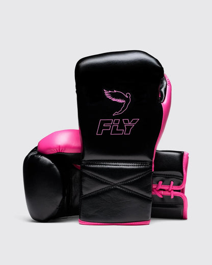 Premium Black/Pink Boxing Gloves – Professional Training & Sparring Gloves