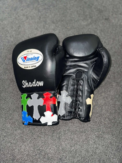 Black Chrome Hearts Boxing Set – Premium Boxing Gloves, Headgear & Training Gear | Luxury Training Equipment