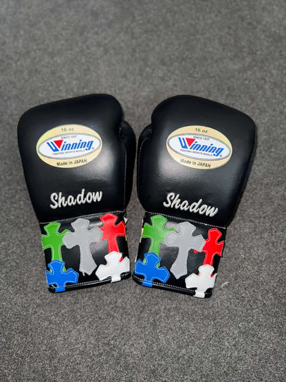 Black Chrome Hearts Boxing Set – Premium Boxing Gloves, Headgear & Training Gear | Luxury Training Equipment