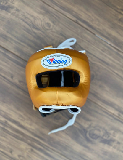 Winning Yellow Full Boxing Set – Full Face Headgear, Boxing Gloves & Training Equipment