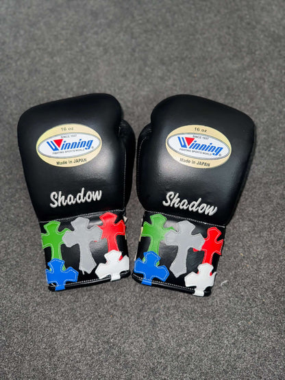 Black Chrome Hearts Boxing Set – Premium Boxing Gloves, Headgear & Training Gear | Luxury Training Equipment