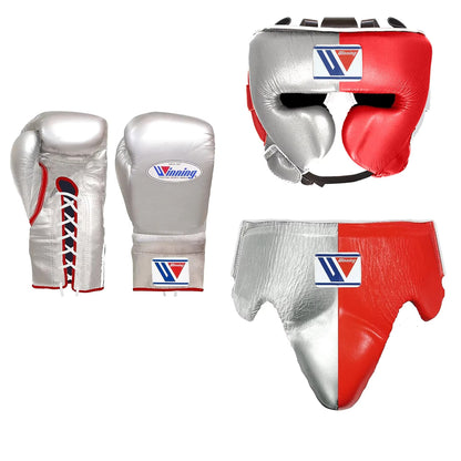 Boxing Forge Emerald Elite Boxing Set |  Leather Gloves, Headgear & Groin Guard | Pro Training & Sparring Kit